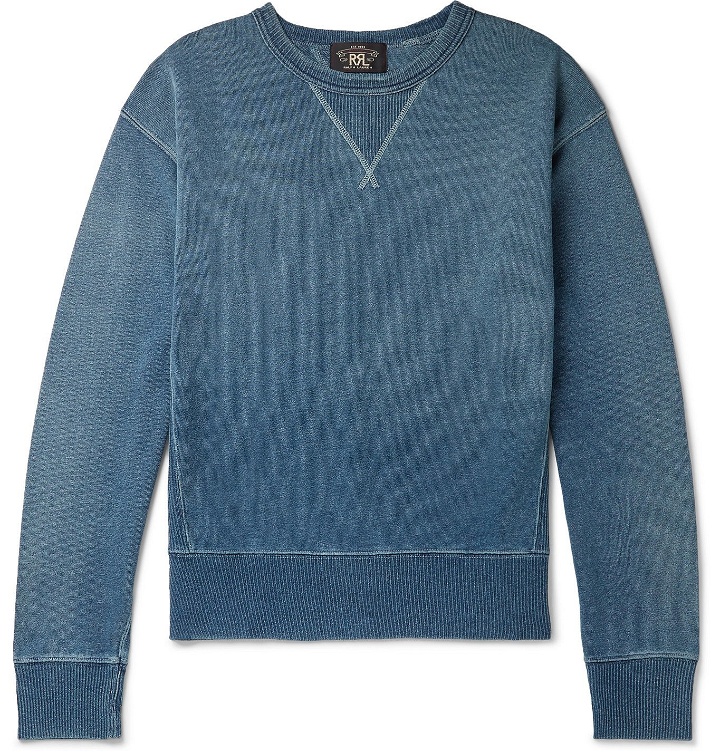 Photo: RRL - Loopback Cotton-Jersey Sweatshirt - Blue