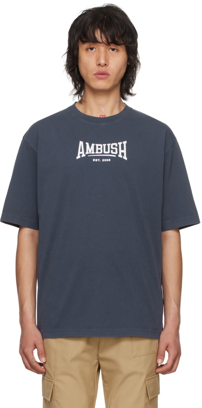 Photo: AMBUSH Navy Printed T-Shirt