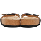 Balenciaga Black Scholl Edition Leather Flat Sandals