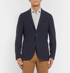 Incotex - Navy Slim-Fit Textured Virgin Wool-Blend Blazer - Men - Navy