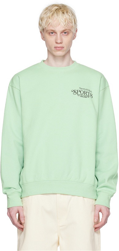Photo: Sporty & Rich Green Bardot Sweatshirt