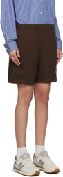 Sporty & Rich Brown 'Riding Club' Gym Shorts