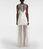 Norma Kamali Embellished mesh gown