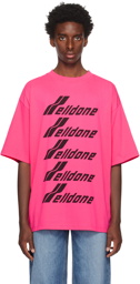 We11done Pink Printed T-Shirt