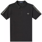 Fred Perry Authentic Men's Taped Sleeve Polo Shirt in Black