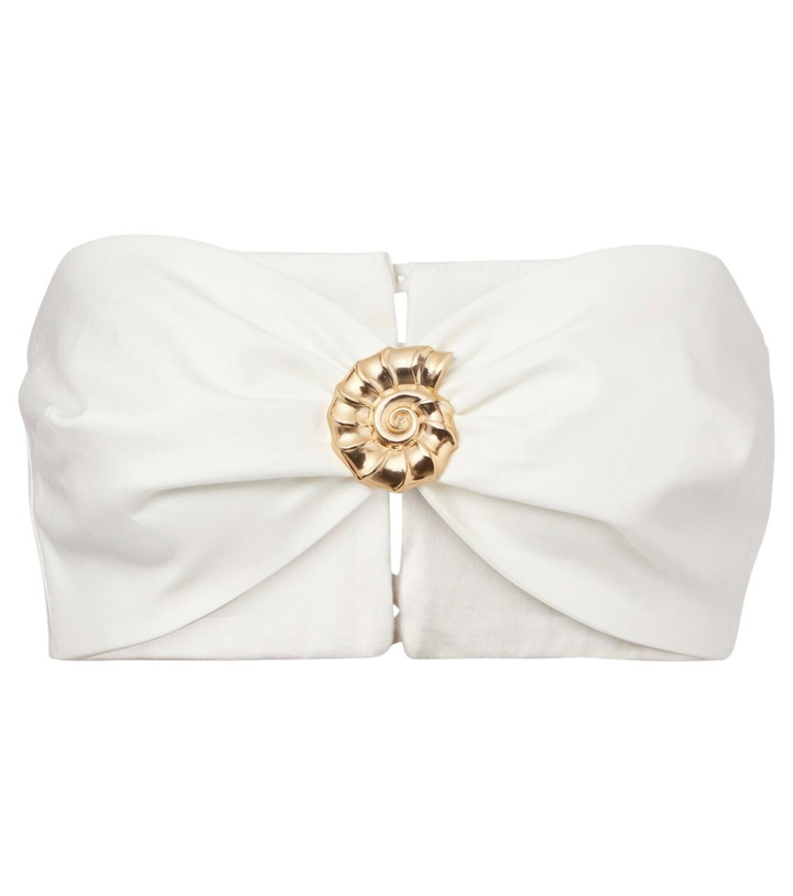 Photo: Adriana Degreas Embellished cotton-blend bandeau top