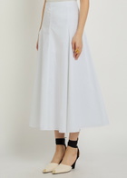 Jacquemus La Jupe Triangle Cotton-blend Midi Skirt White