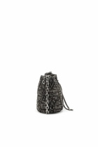 Diesel Charm-D - Bucket bag in acid-wash quilted denim - Shoulder Bags Womens in Grey