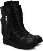 Rick Owens Black Cargobasket Sneakers