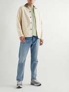 Portuguese Flannel - Touriga Corduroy-Trimmed Fleece Overshirt - Neutrals