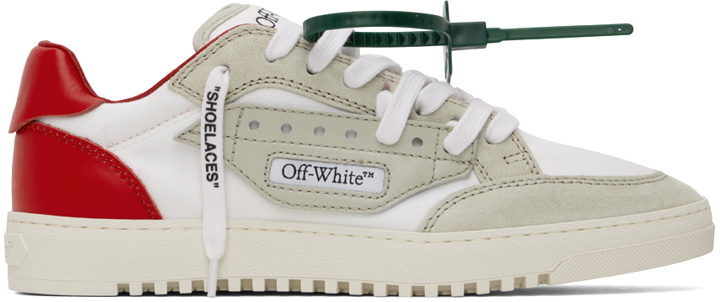 Photo: Off-White White & Red 5.0 Sneakers