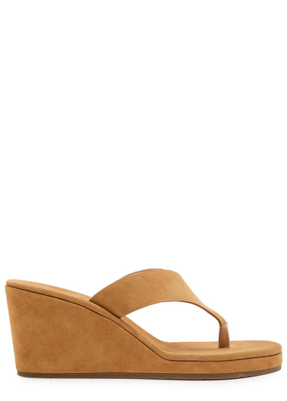 Photo: Ancient Greek Sandals Charys Suede Wedges Camel