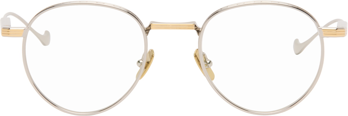 Cutler and Gross Silver & Gold Lennox 1428 Round Optical Glasses