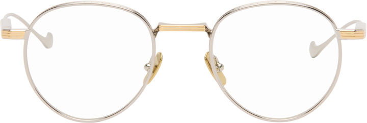 Photo: Cutler and Gross Silver & Gold Lennox 1428 Round Optical Glasses