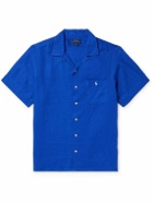 Polo Ralph Lauren - Convertible-Collar Logo-Embroidered Linen Shirt - Blue