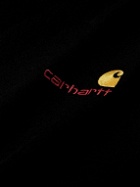 Carhartt WIP - American Script Logo-Embroidered Organic Cotton-Jersey T-Shirt - Black