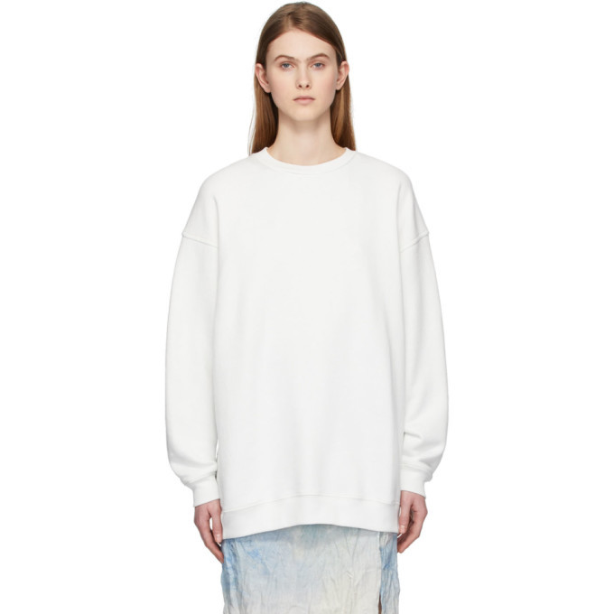 Acne Studios White Fiene Reverse Label Sweatshirt Acne Studios