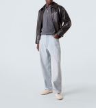 Bottega Veneta Intrecciato leather jacket