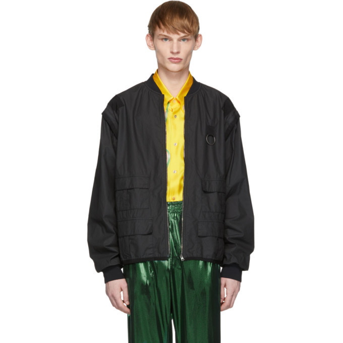 Photo: Gucci Black Grosgrain Detail Jacket