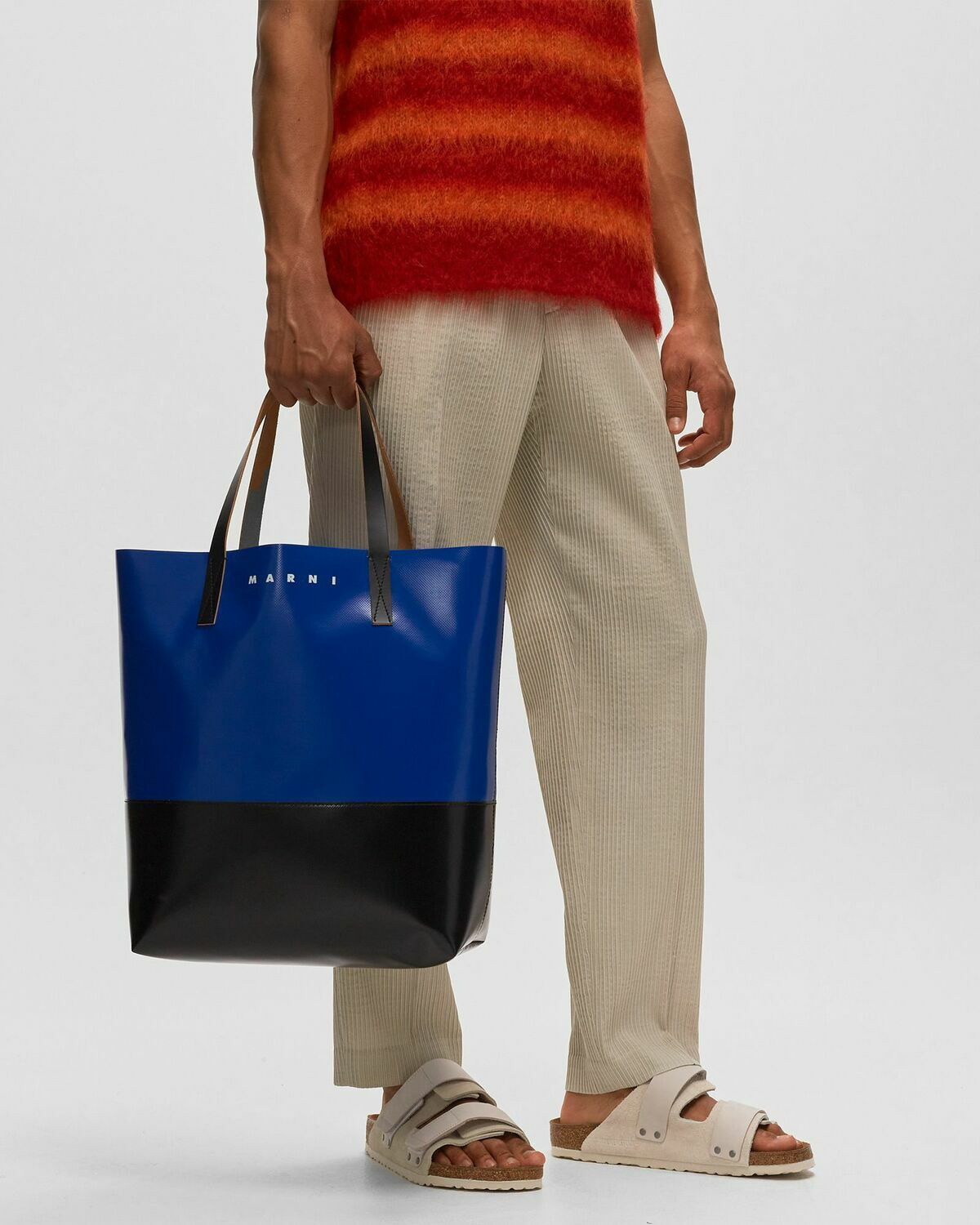 Tribeca shopping bag in blue and black