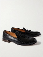 TOM FORD - Nicolas Croc-Effect Leather Tasselled Loafers - Black