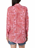 MC2 Saint Barth Woman Linen Shirt Alodie With Paisley Print And Pockets