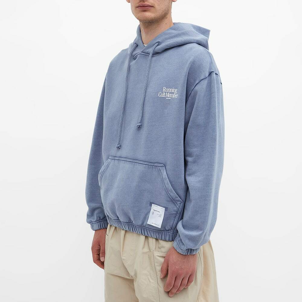 Satisfy Men's Running Cult Member Popover Hoody in Indigo