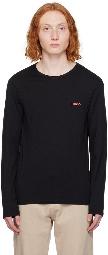 Photo: Hugo Three-Pack Black Long Sleeve T-Shirts