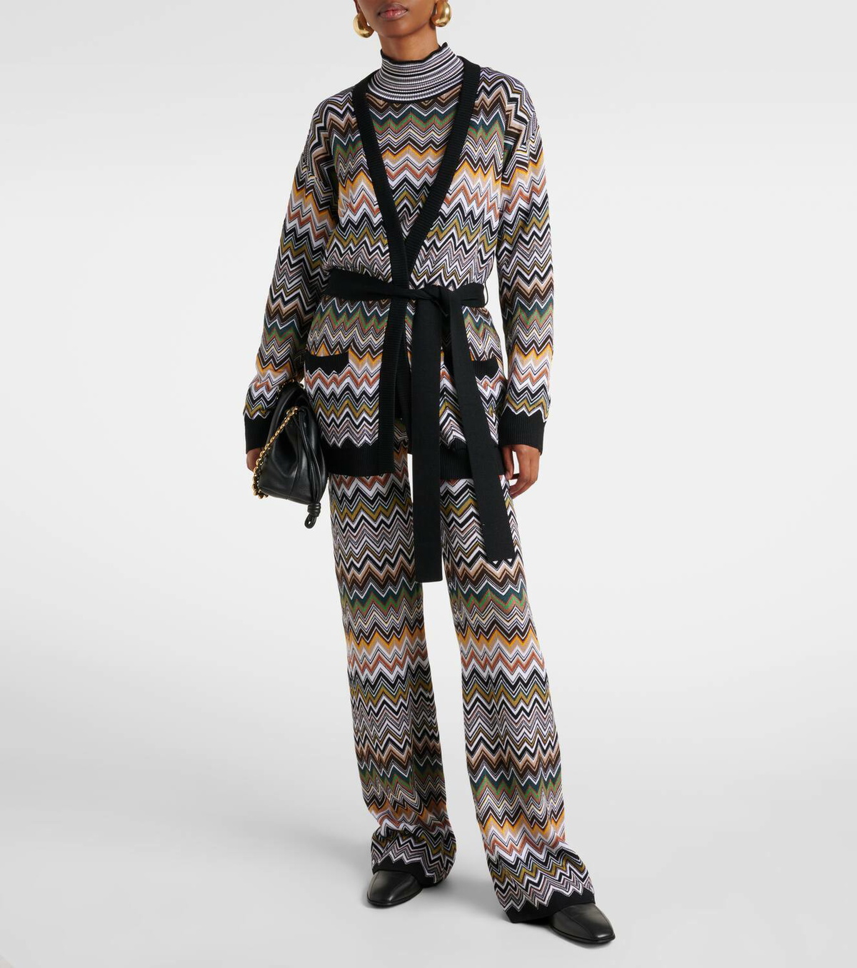 Missoni Zigzag belted cardigan