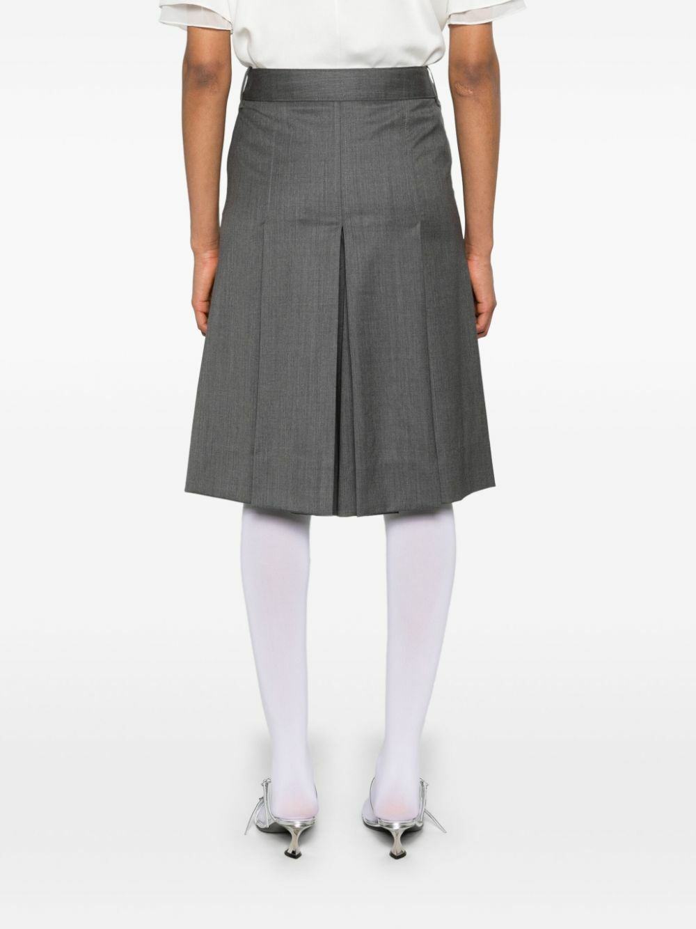 Peter Do Grey Wide-Leg Layered Shorts