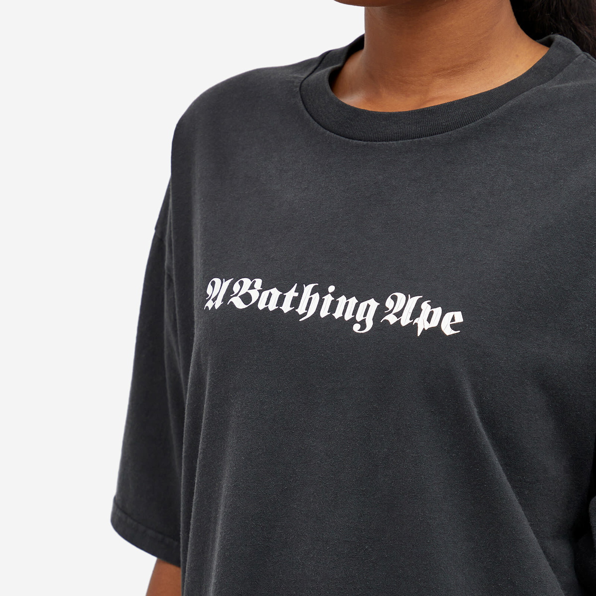 A Bathing Ape Women's Pigment Dye T-Shirt in Black