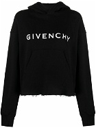 GIVENCHY - Logo Cotton Cropped Hoodie