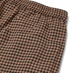 Barena - Checked Virgin Wool-Blend Drawstring Trousers - Brown