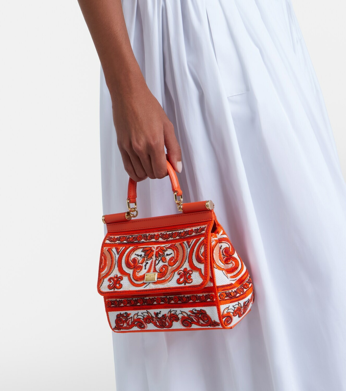 Dolce&Gabbana Sicily Medium embroidered top-handle bag