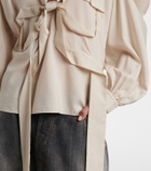 Acne Studios Bow-detail cutout blouse