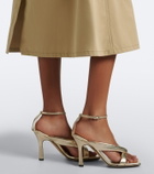 Bottega Veneta Riva metallic leather sandals