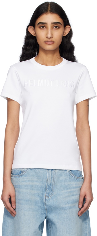 Photo: Helmut Lang White Slim Logo T-shirt