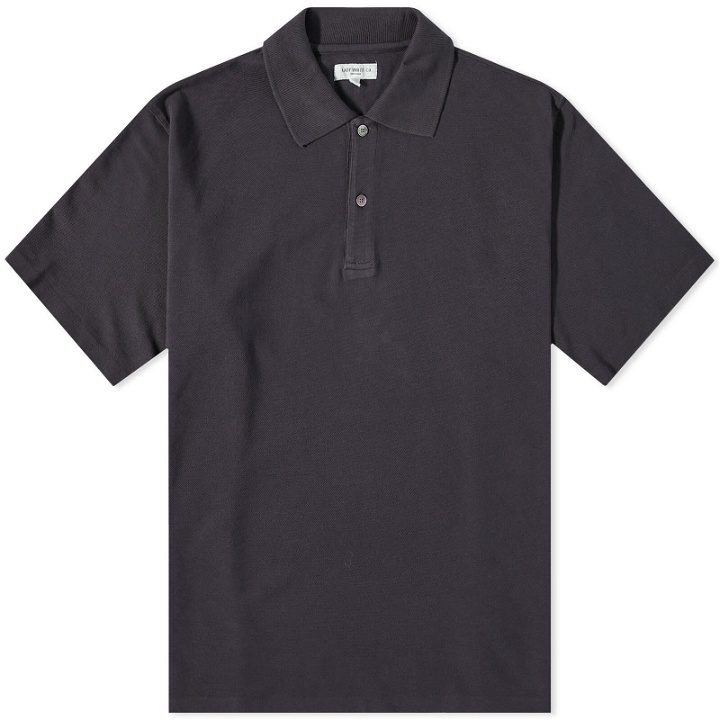 Photo: Lady White Co. Men's Two Button Polo Shirt in Slate