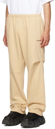 We11done Beige Wide-Leg Lounge Pants