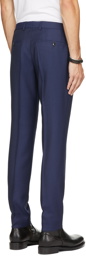 Boss Navy Virgin Wool Genius5 Trousers