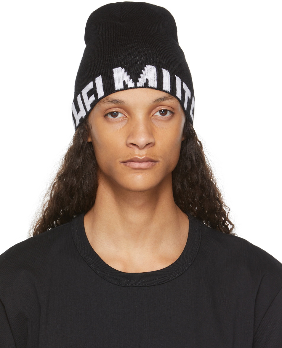 Helmut Lang Black Logo Beanie Helmut Lang