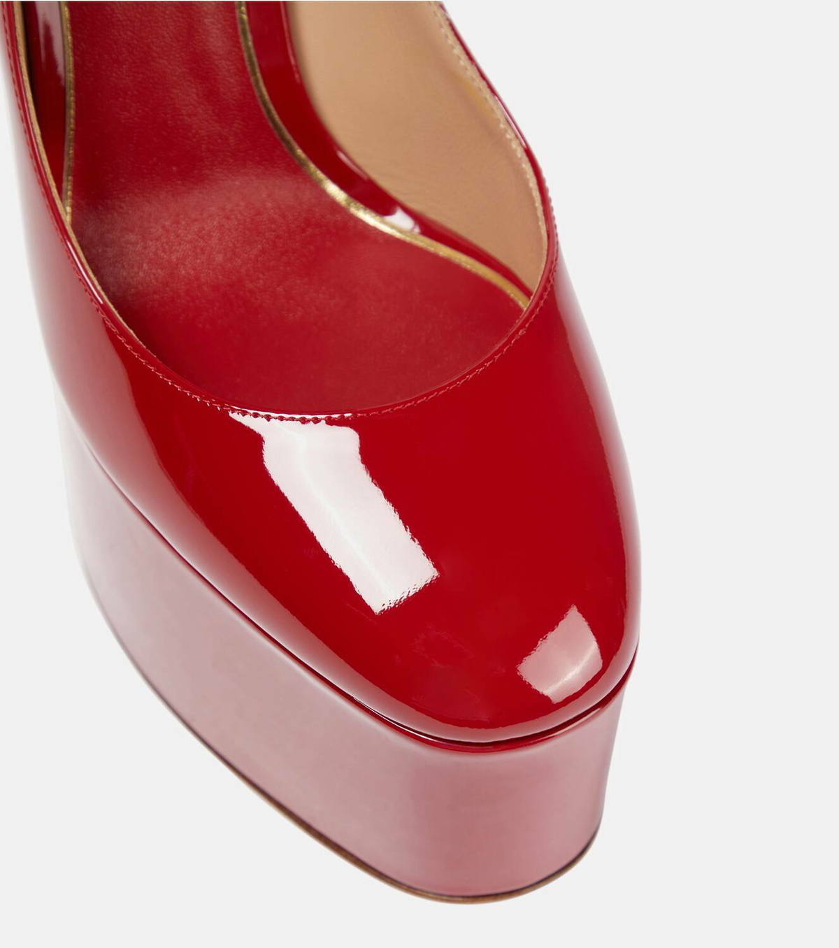 Valentino Garavani Tan-Go patent leather platform pumps