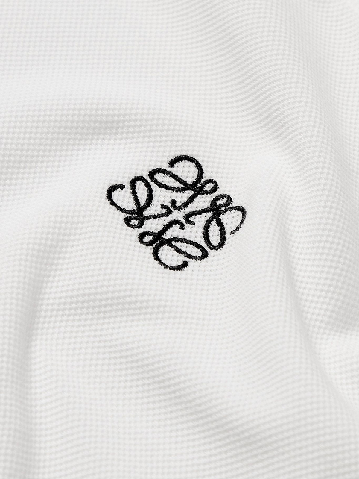 LOEWE - Logo-Embroidered Cotton-Piqué Polo Shirt - White Loewe