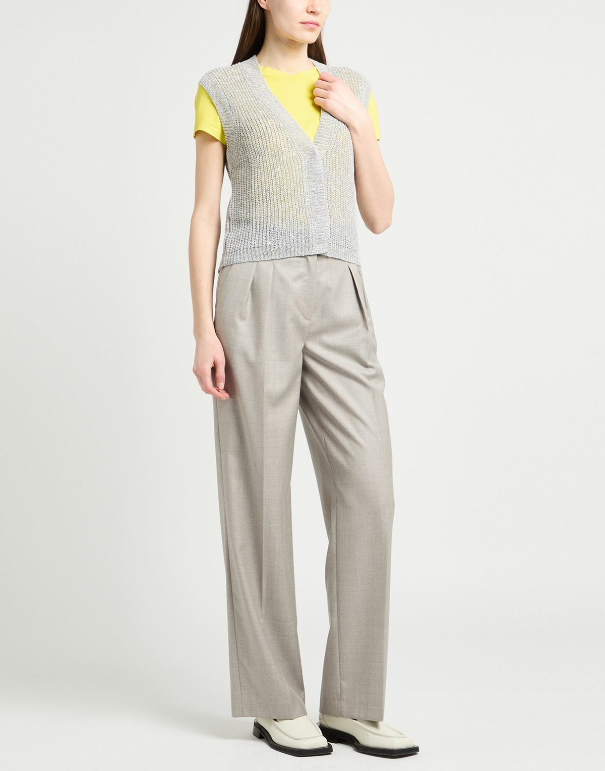 Peserico Womens Cardigan in Grey