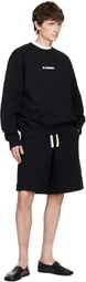 Jil Sander Black Cotton Compact Terry Sweatshirt
