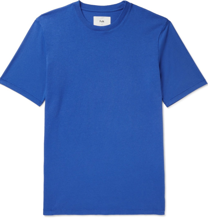 Photo: Folk - Cotton-Jersey T-Shirt - Blue