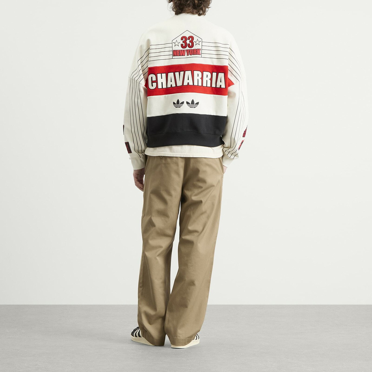 Adidas Men's x Willy Chavarria NY Ball Crew Sweat in Off White