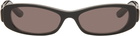 Balenciaga Black Rectangular Sunglasses