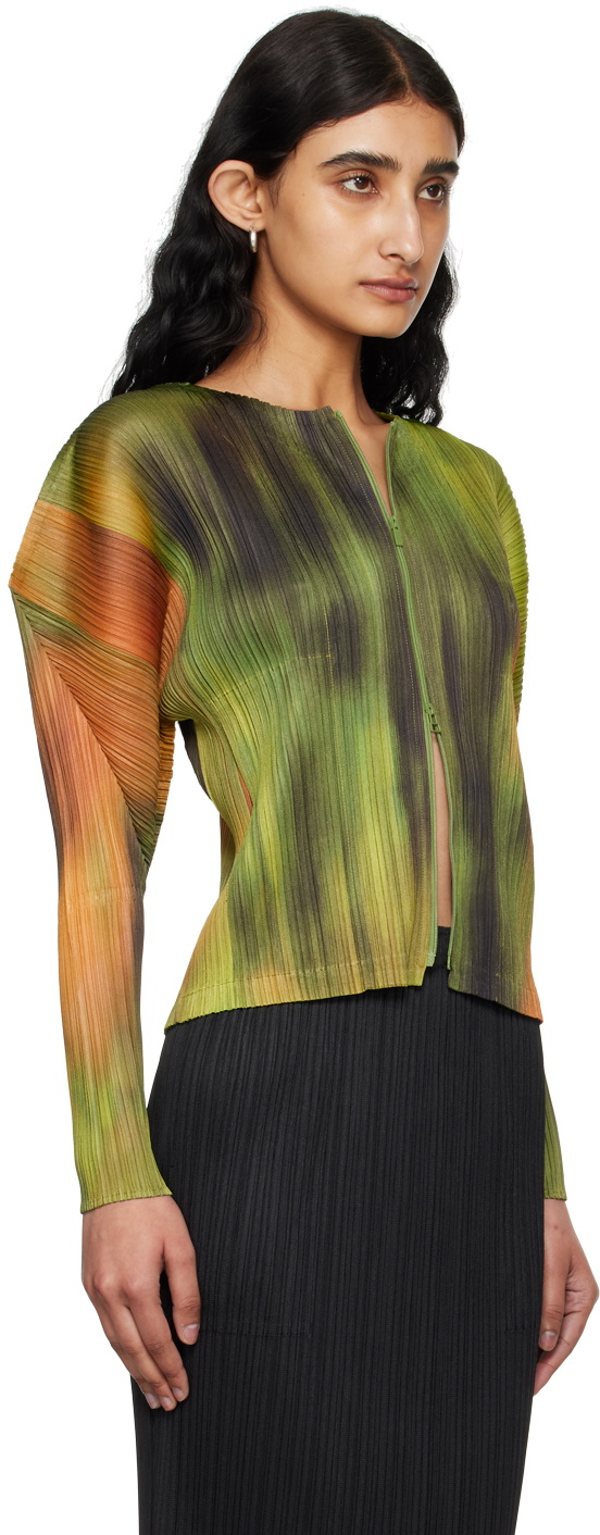 PLEATS PLEASE ISSEY MIYAKE Green Turnip & Spinach Jacket Pleats