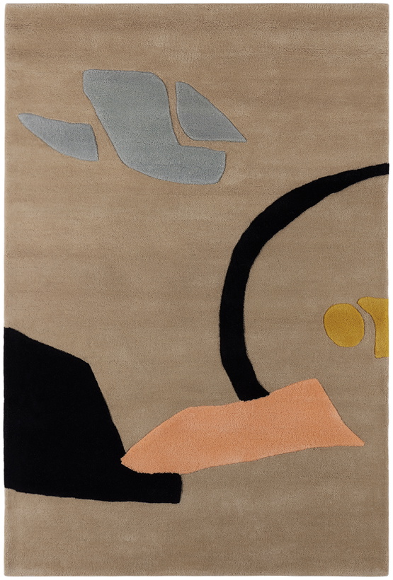 Photo: Cold Picnic Brown 'The Goldfish and Her Boy' Rug, 4x6